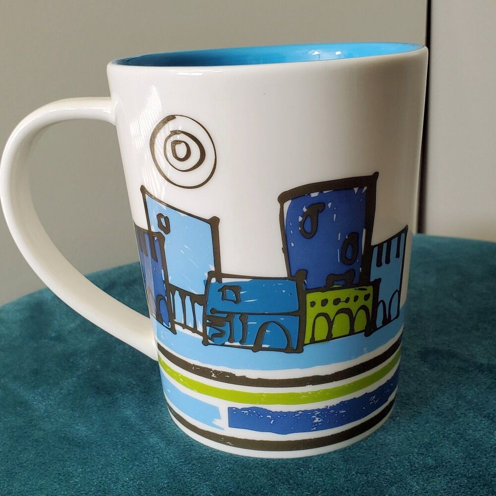 Starbucks Coffee Mug Cup My Journey Begins Today 2008 Scooter City 14 FL OZ